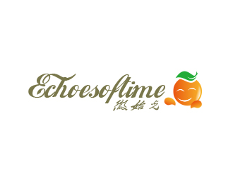 孫紅印的微時光果汁飲料店logo設計