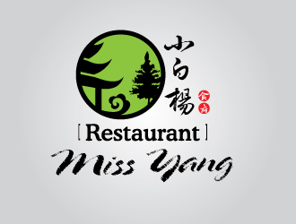 楊劍的Restaurant Miss Yang 小白楊食府logo設(shè)計(jì)