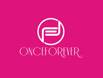 郭慶忠的英文：onceforever  +中文：萬姿艾唯logo設計