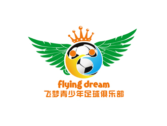 鄭國麟的飛夢青少年足球俱樂部（flying dream）logo設(shè)計