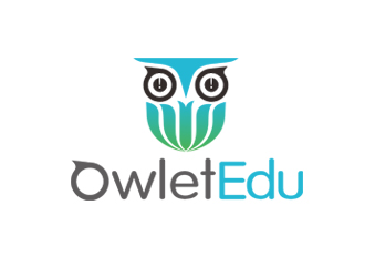 OwletEdu 卡通貓頭鷹logo設計