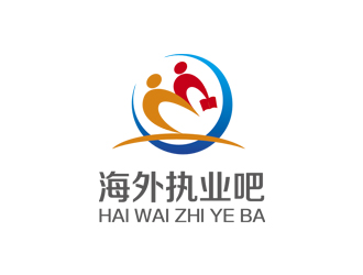 姚烏云的海外執業吧藍色圖形logologo設計