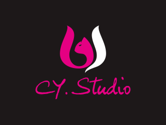 何嘉健的CY.Studio 永生花店logo設計