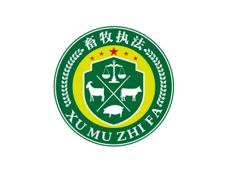 向正軍的執法logo徽章logo設計