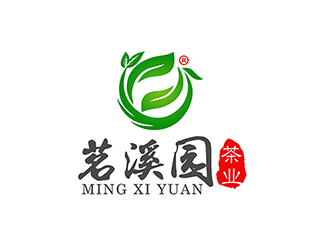 茗溪園茶葉店logo設計