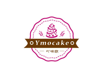 朱紅娟的吖咪歐YMOCAKE蛋糕logo設(shè)計(jì)