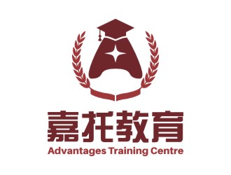 嘉托教育 對稱圖形logo設計