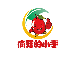 瘋狂的小棗食品卡通設(shè)計logo設(shè)計