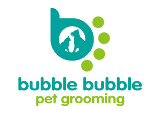 鐘炬的bubble bubble pet groominglogo設計