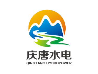 張曉明的山水logo-慶唐水電logo設(shè)計