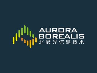 曾翼的內蒙古北極光信息技術咨詢服務有限公司logo設計