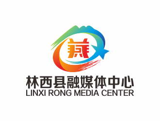 何嘉健的林西縣融媒體中心logo設計