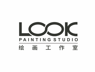 唐國強(qiáng)的look繪畫工作室logo設(shè)計(jì)