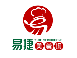 易捷美食城logo設計