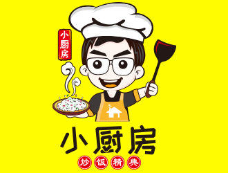 小廚屋餐廳卡通LOGOlogo設計