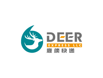 周金進(jìn)的英文：Deer Express LLC, 中文：鹿續(xù)快遞logo設(shè)計(jì)