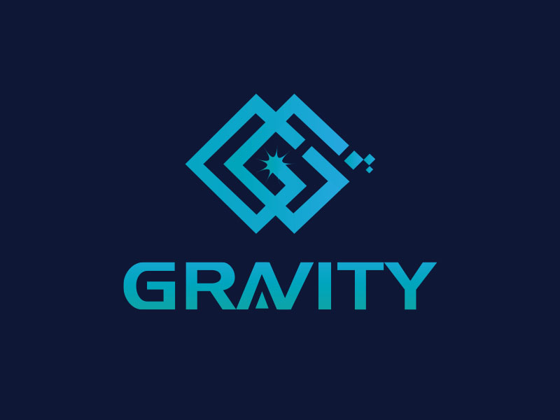 朱紅娟的GRAVITY SPACE黑白色logo設(shè)計