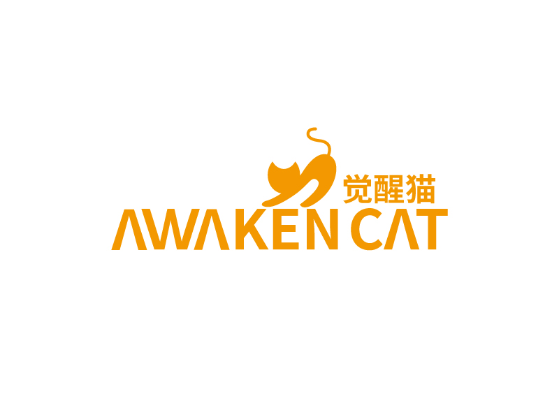 張俊的覺醒貓 AWAKEN CATlogo設計