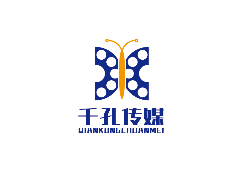 李寧的千孔傳媒logo設(shè)計